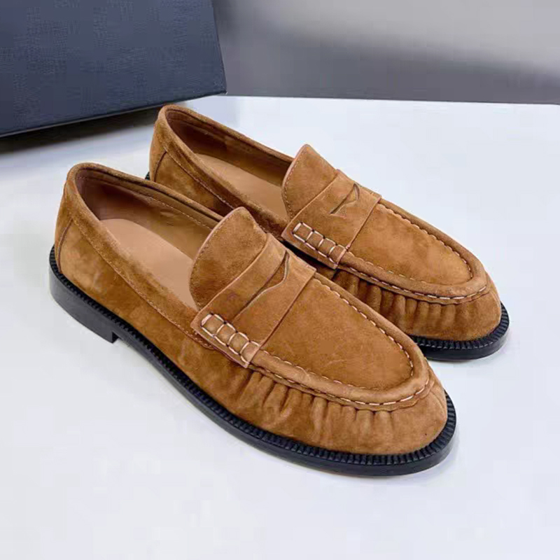 Women Shoes Heels - Sepatu Loafer Wanita Baru Ujung Bulat