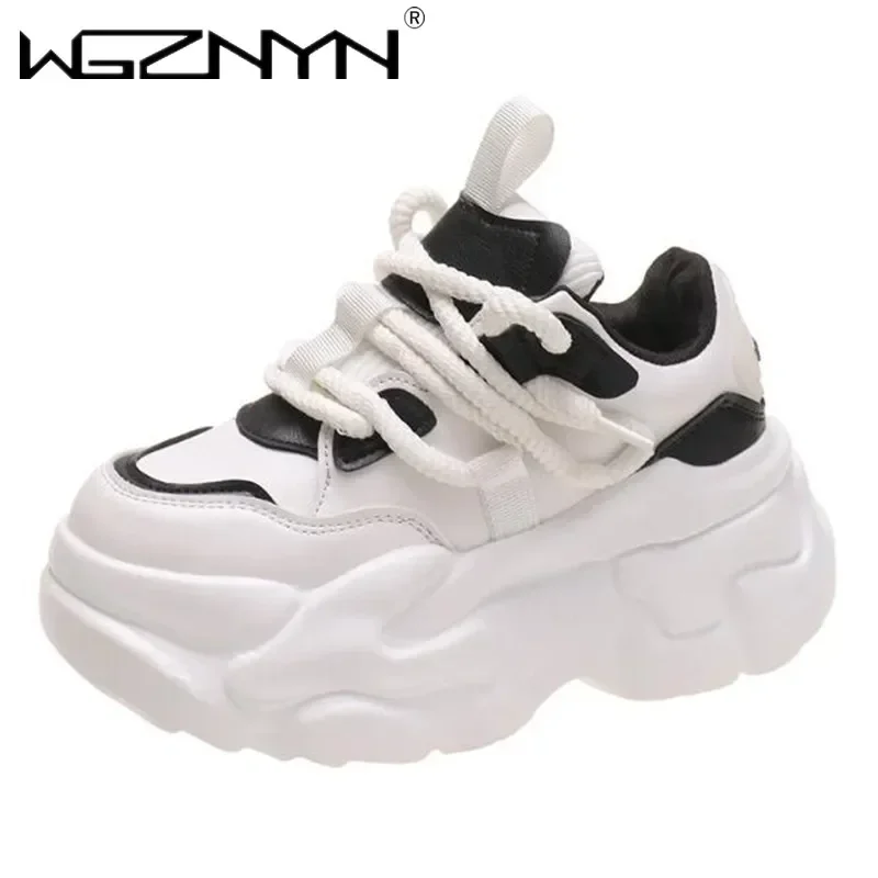 Wedge Heeled Sneaker - Baru 2025 Sepatu Kulit Kasual Platform