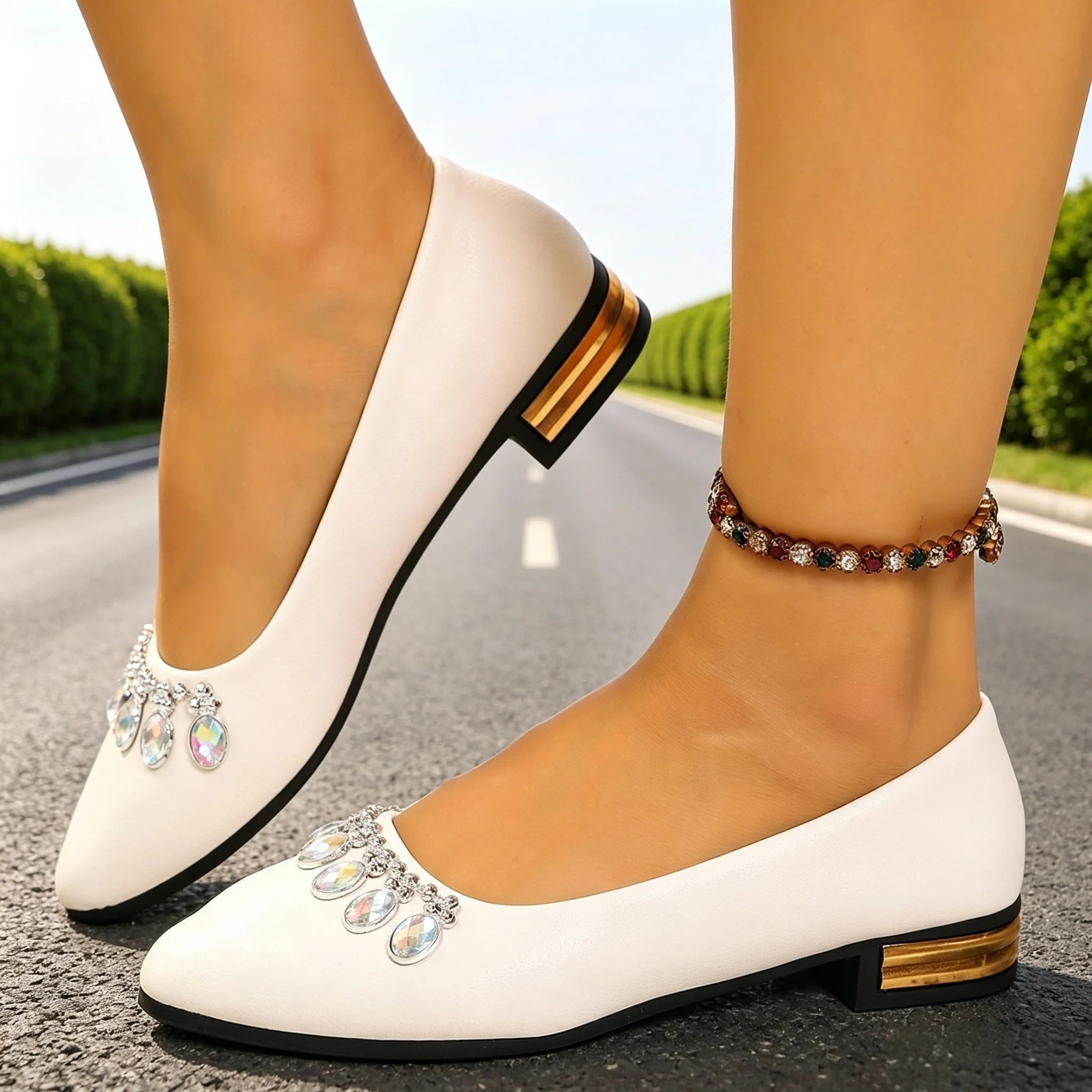 Women Shoes Heels - Sepatu Balet Wanita Model Pointed Toe,