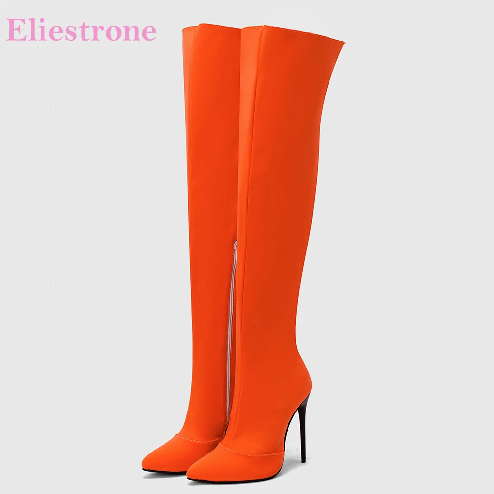 Women'S Shoes Yellow - Sepatu Bot Atas Lutut Wanita Oranye