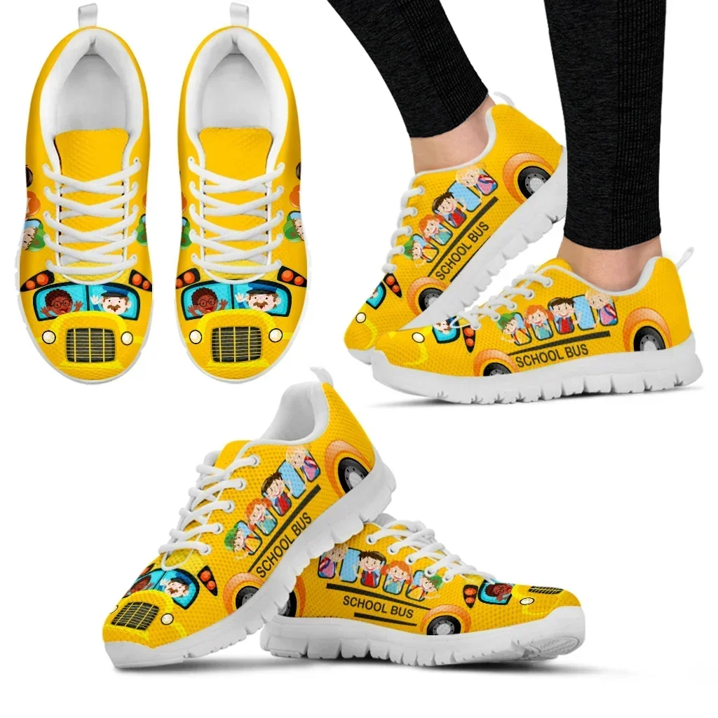 Women'S Shoes Yellow - Sepatu Kasual Desain Bus Sekolah Kuning