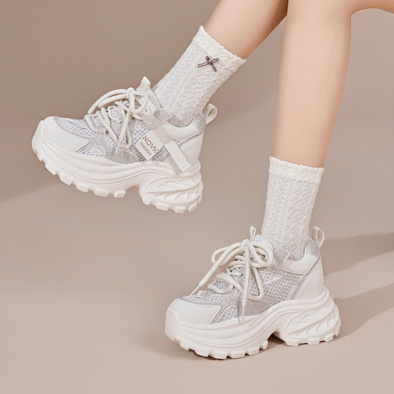 Sepatu Sneakers Wanita 8CM Mod - Wedge Heeled Sneaker ulasan dan harga