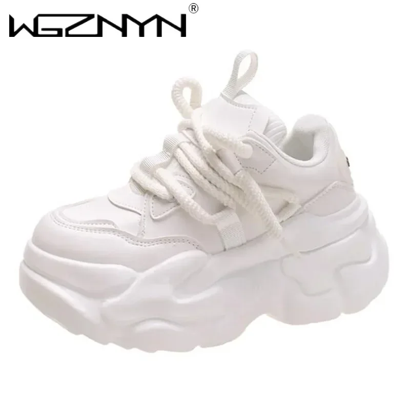 Baru 2025 Sepatu Kulit Kasual  - Wedge Heeled Sneaker ulasan dan harga