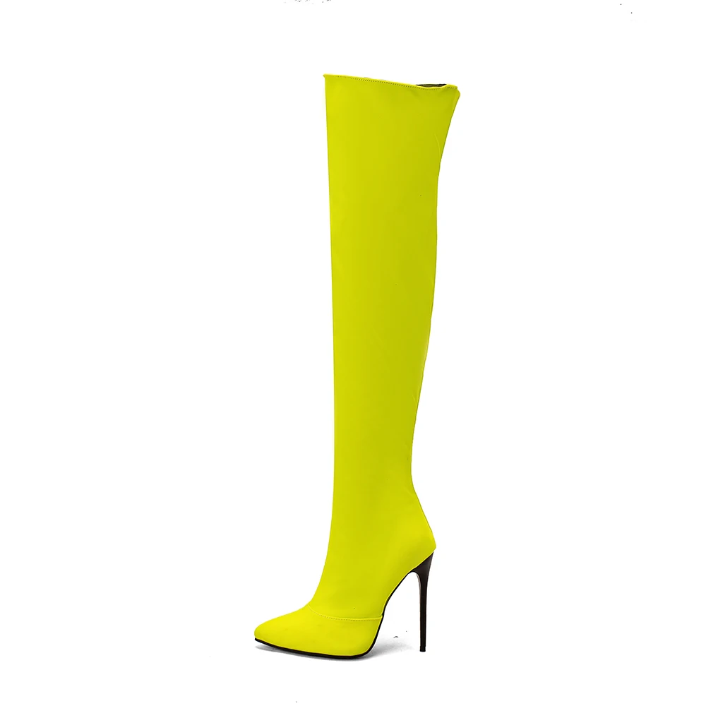 Sepatu Bot Atas Lutut Wanita O - Women'S Shoes Yellow ulasan dan harga