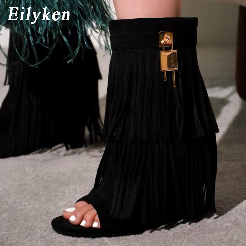 Eilyken Sandal Sepatu Bot Wedg - Wedge Heeled Sneaker ulasan dan harga