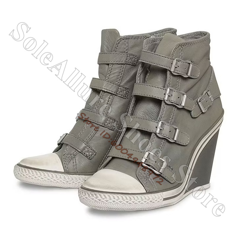 Sepatu Sneakers Wedge High Top - Wedge Heeled Sneaker ulasan dan harga